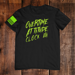 Black w/Safety Green Lettering T-Shirt